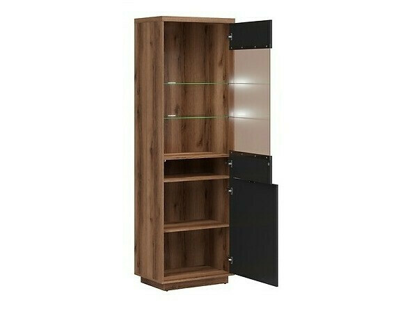 Dnevni boravak Fivale 114 (Tamni delano hrast + Mat crna)