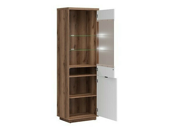 Set za dnevni boravak Fivale 114 (Tamni hrast Delano + Sjajno bijela)