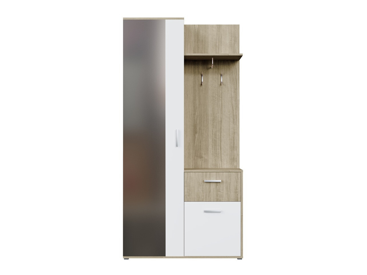 Set za hodnik Pavo (Sonoma hrast + Bijela)