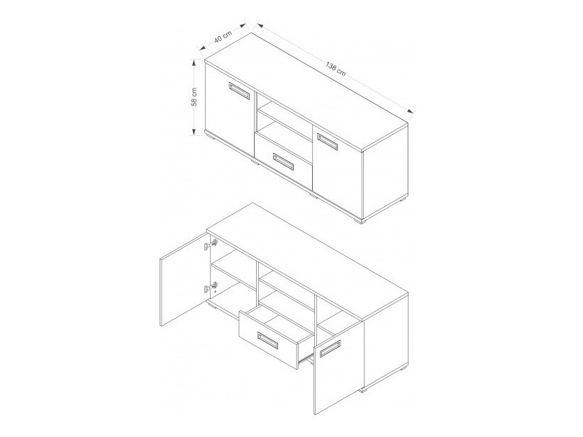 TV stol Elicavo 102 (Wenge)