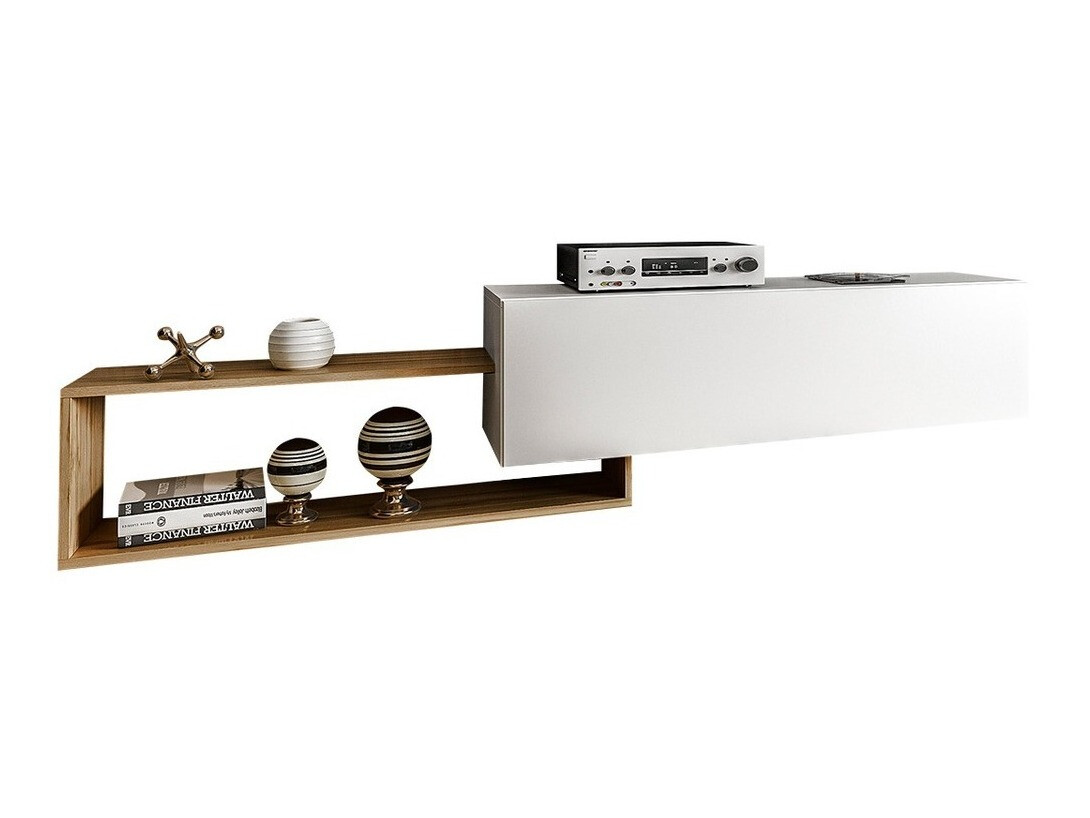 TV stol Utica 101 (Bijela + Wotan hrast)