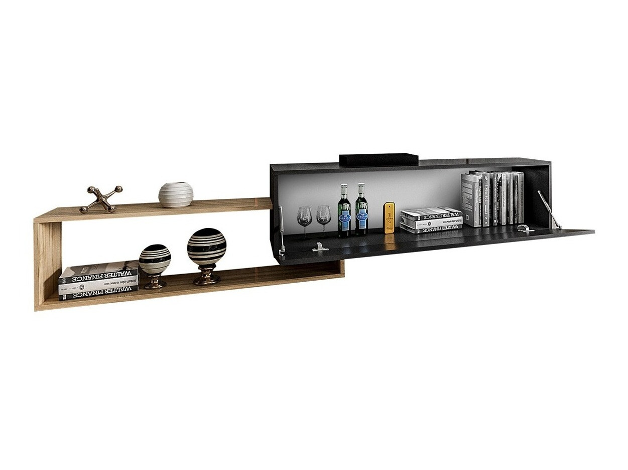 TV stol Utica 101 (Crna + Wotan hrast)