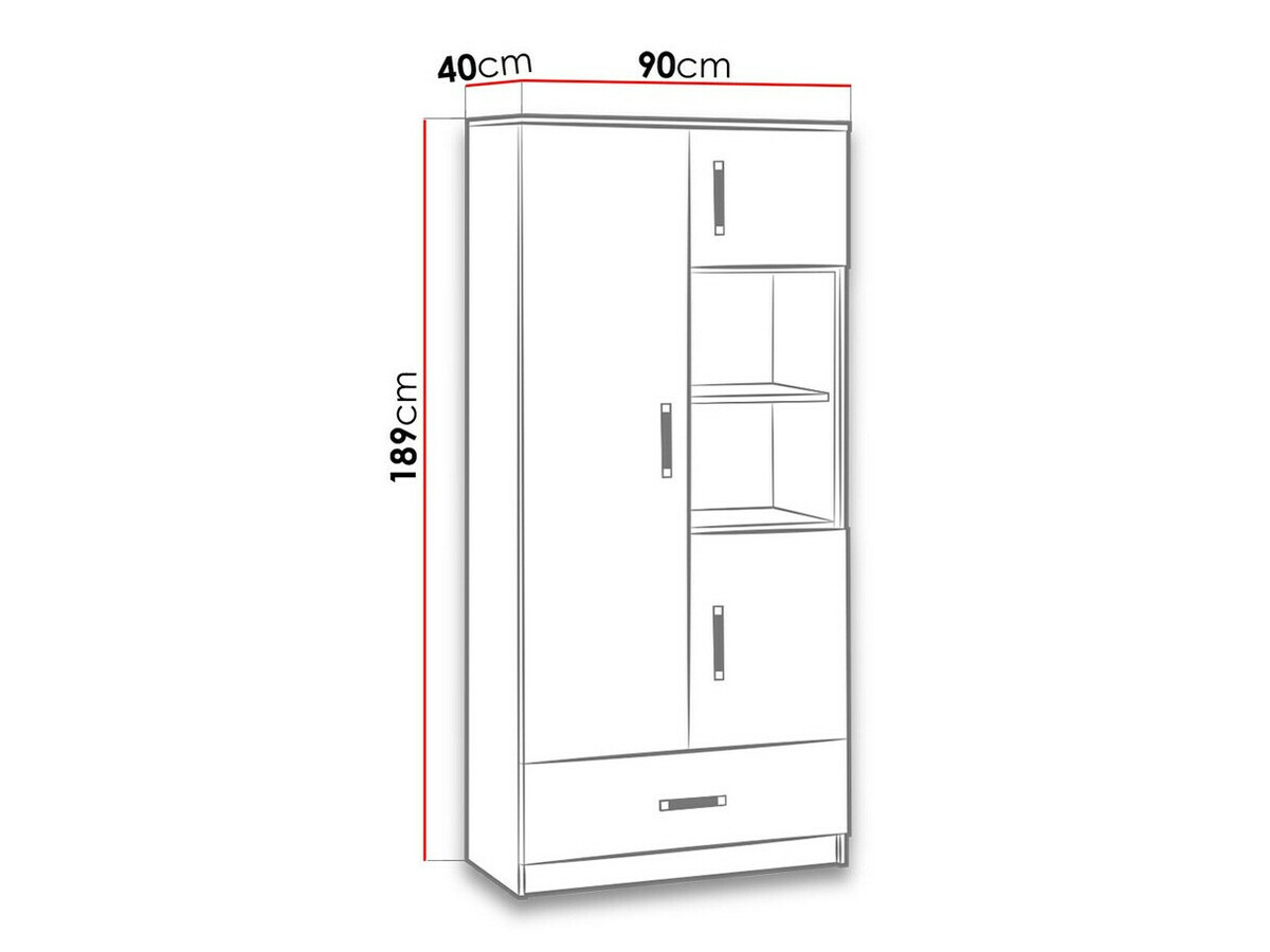 Polica Lorlare 113 (Bijela + Tirkizna)