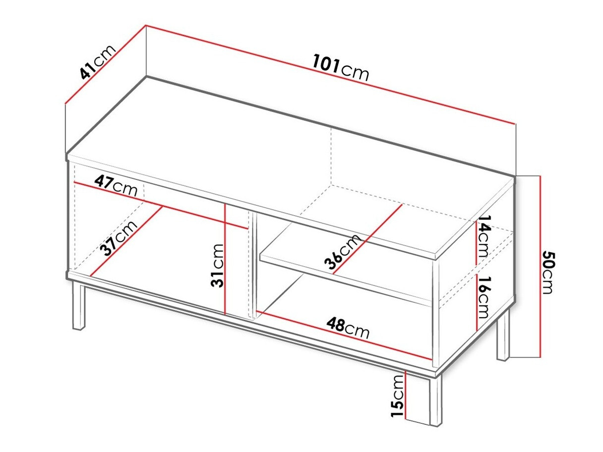 TV stol Lomsore 100 (Bijela)