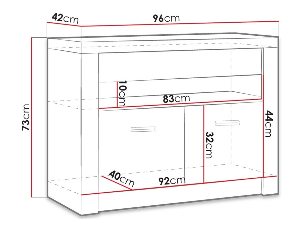 TV stol Serfeno 107 (Tamni jasen)