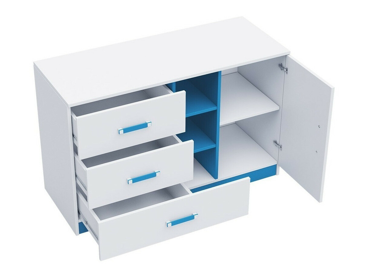 Komoda Lorlare 107 (Bijela + Siva)