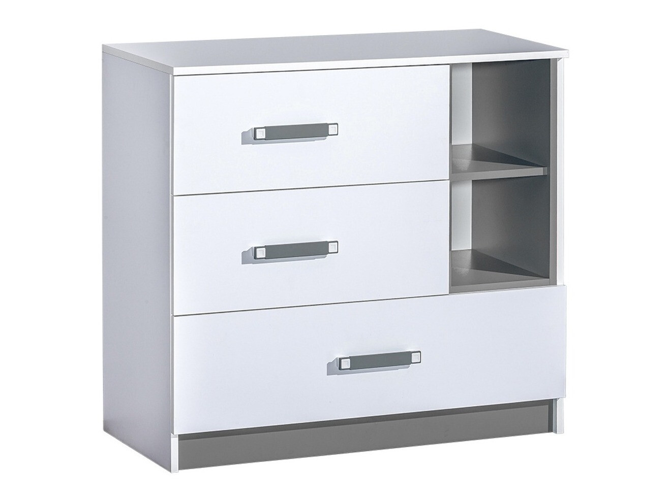 Komoda Lorlare 108 (Bijela + Siva)