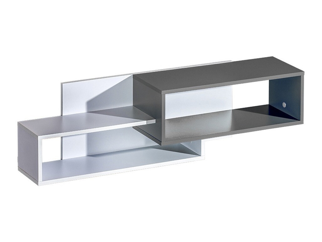 Zidna polica Lorlare 104 (Bijela + Siva)