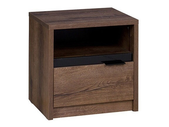 Set za hodnik Fivelbo 118 (Hrast Monastery + Sjajno crna)