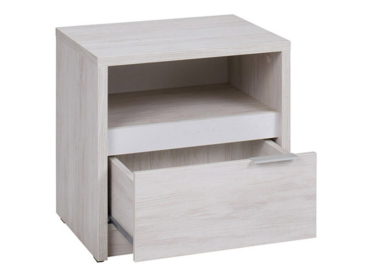 Set za spavaću sobu Fivelbo 120 (Monastery hrast + Sjajno crna)