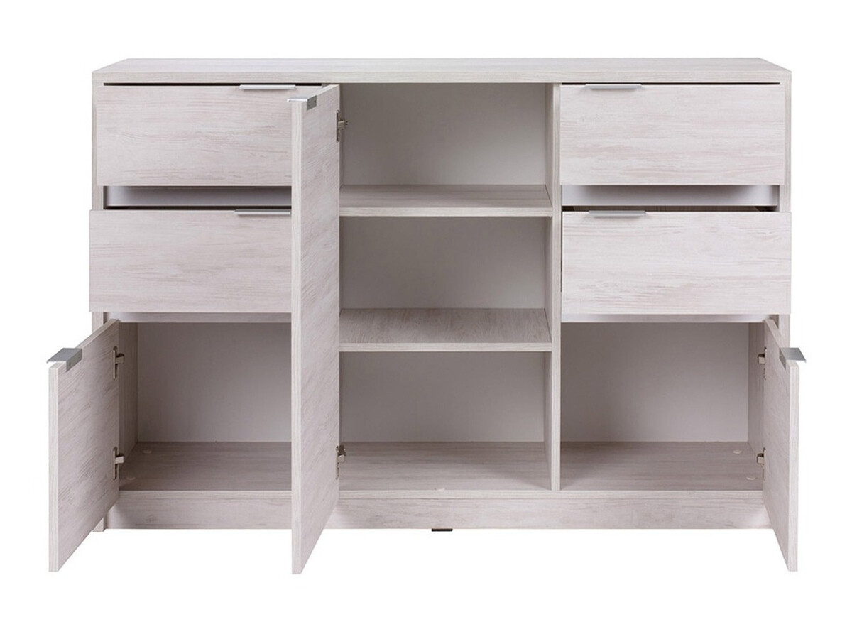 Set za spavaću sobu Fivelbo 120 (Monastery hrast + Sjajno crna)