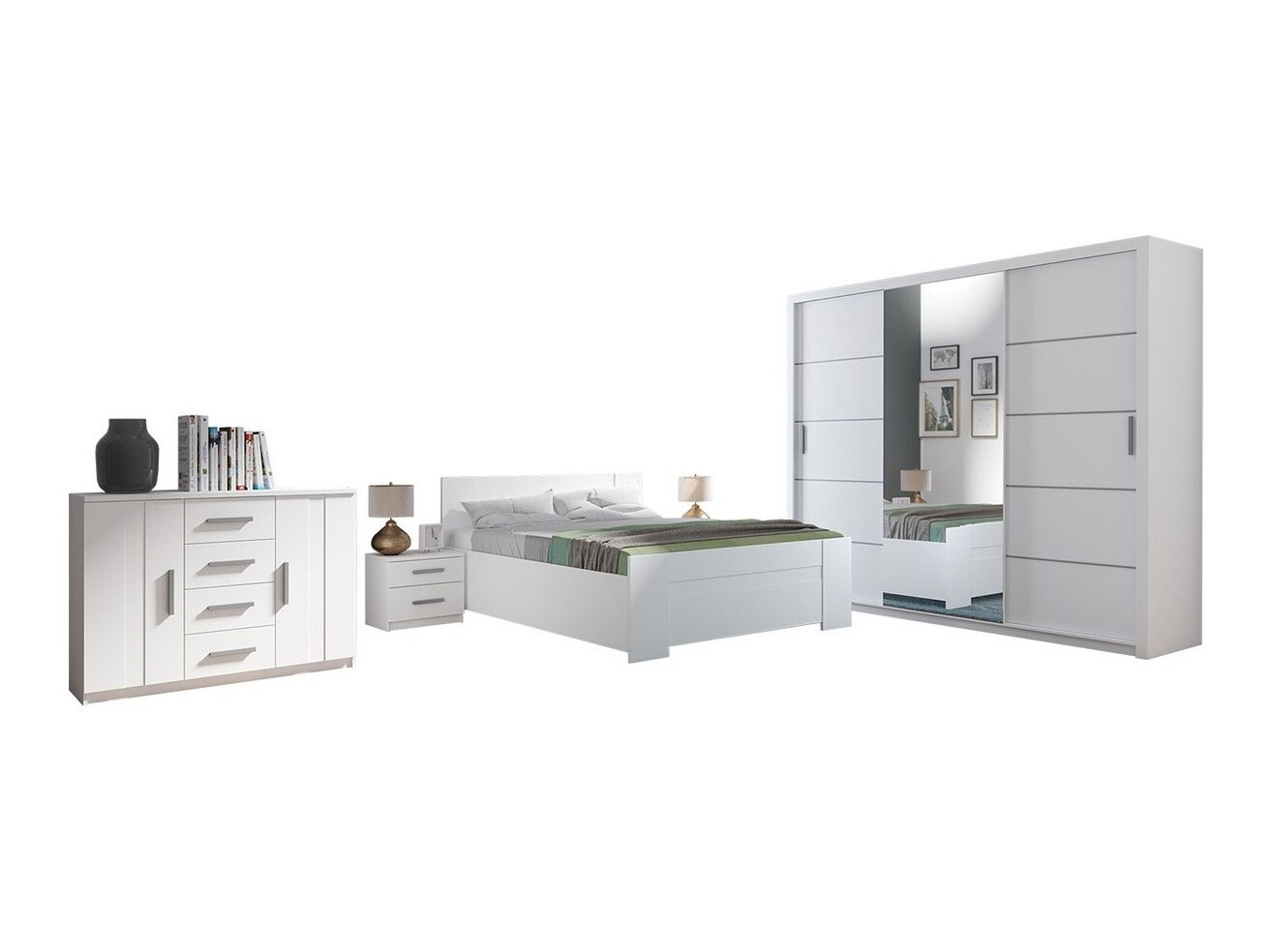 Set za spavaću sobu Catromi 116 (Bijela)
