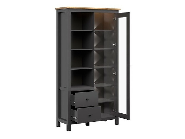 Polica Sordoro 114 (Grafit + Hrast Artisan)