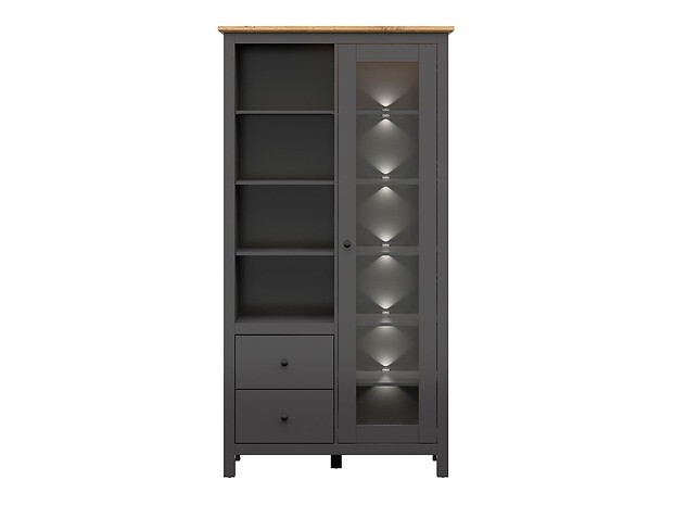 Polica Sordoro 114 (Grafit + Hrast Artisan)