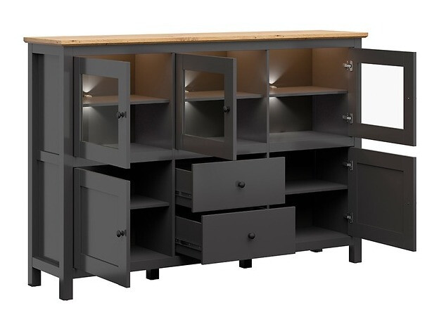 Komoda Sordoro 103 (Grafit + Hrast Artisan)