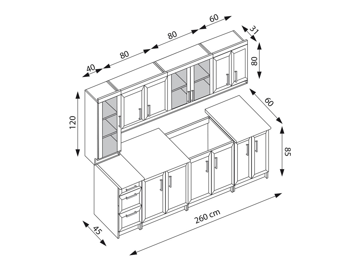 Kuhinjski set Houston 454