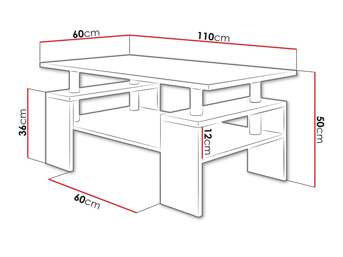 Stolić za kavu Fortunal (Sonoma hrast)