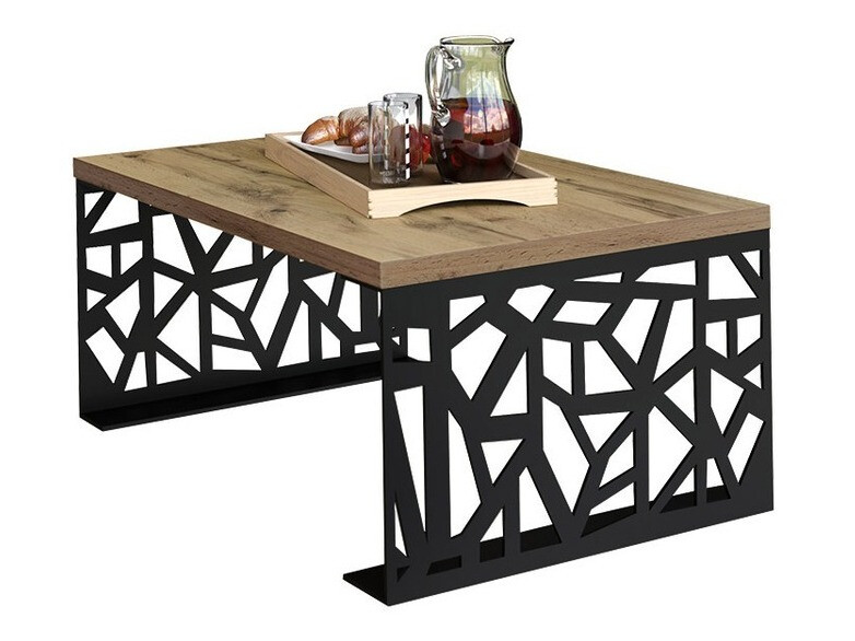 Stolić za kavu Germantown 101 (Mat crna + Hrast)