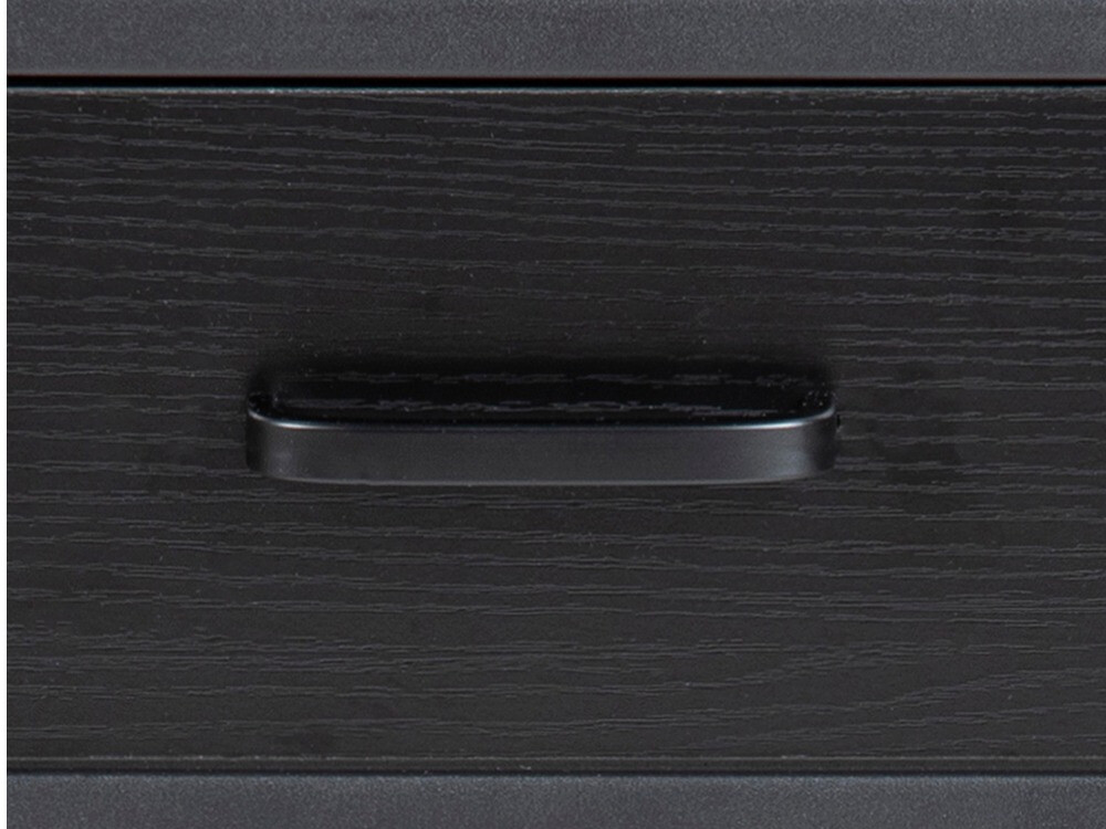 Noćni ormarić Norsica Sevferi 128 (Crni jasen + Crna)