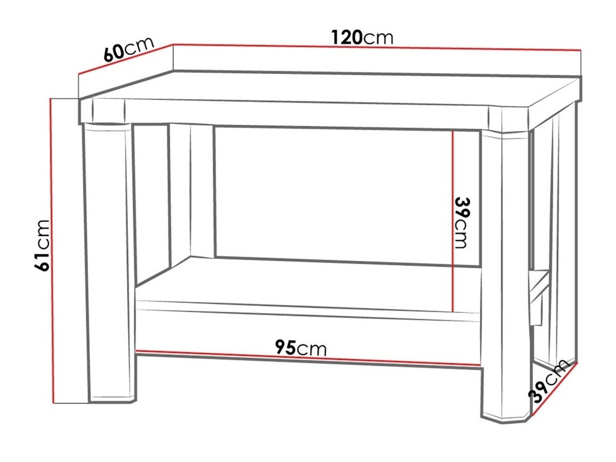 Stolić za kavu Lorelie 114 (Sonoma hrast)