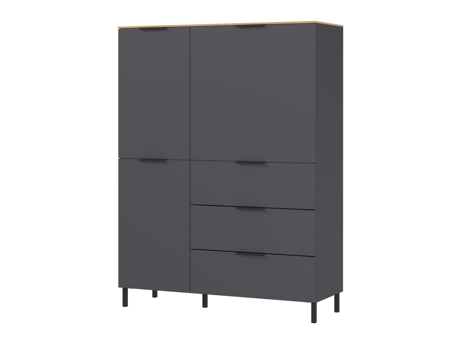 Polica Revteno 100 (Grafit + Navarra hrast)