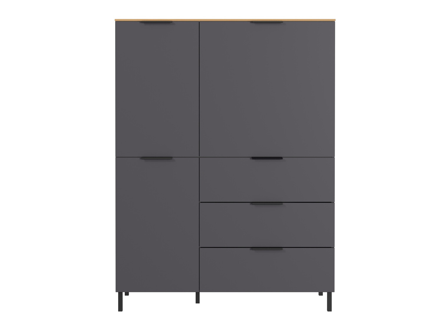 Polica Revteno 100 (Grafit + Navarra hrast)