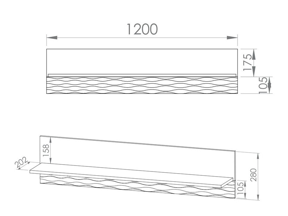 Zidna polica Flonole 111