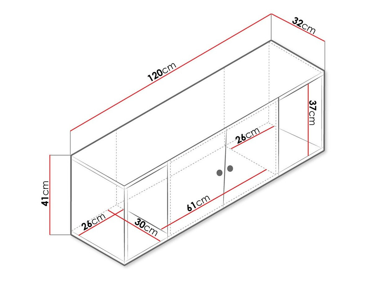 Zidni ormarić Almira 112 (Hrast Artisan + Bijela)
