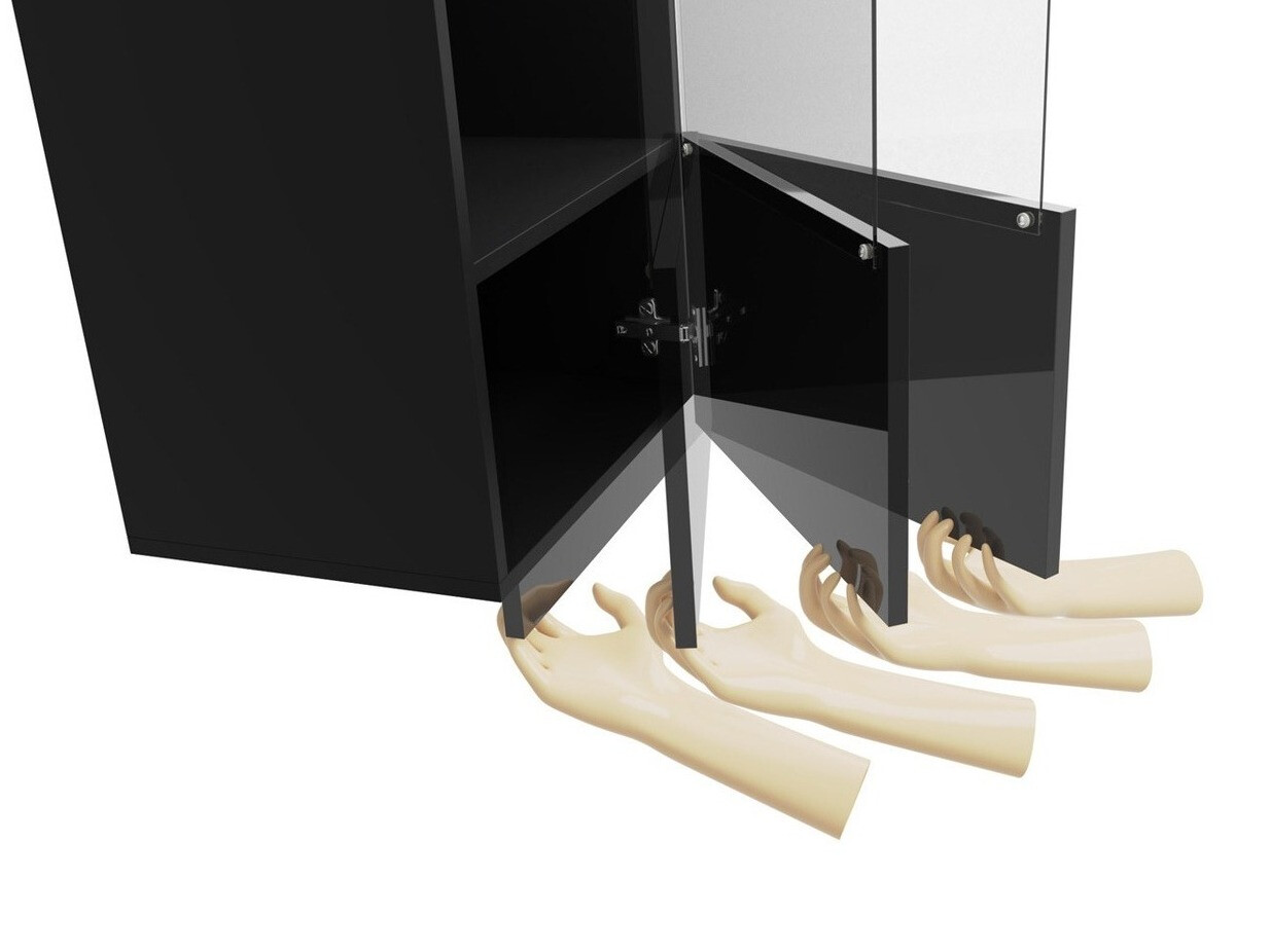 Zidni ormarić Tivdalu 126 (Bijela + Sjajno bijela)