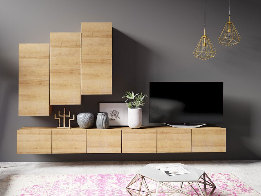 Zidni ormarić Tivdalu 126 (Bijela + Sjajno bijela)