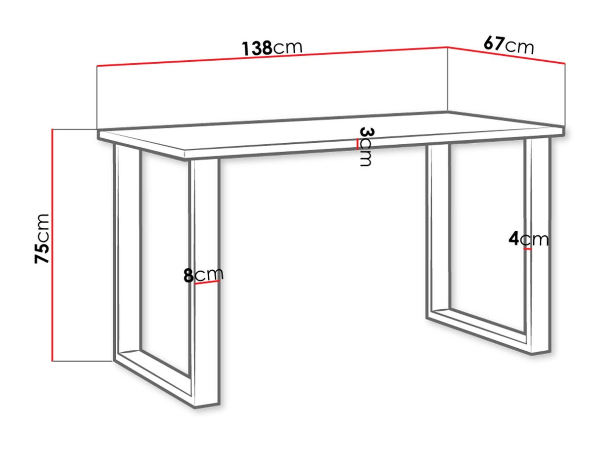 Stol Tucson 136 (Hrast Artisan + Crna)