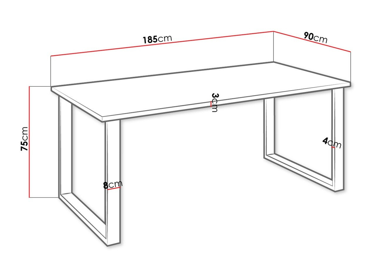 Stol Tucson 139 (Hrast Artisan + Crna)