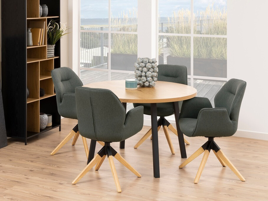 Stolica Norsica 391 (Tamno siva + Svijetlo drvo)