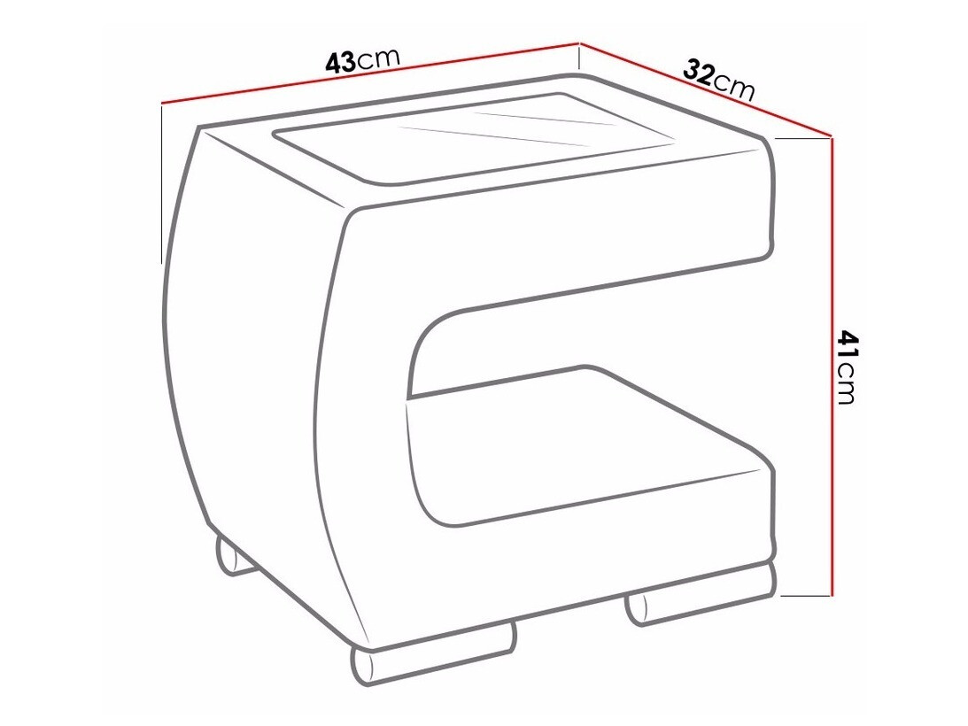 Noćni ormarić Mensa (Soft 029)