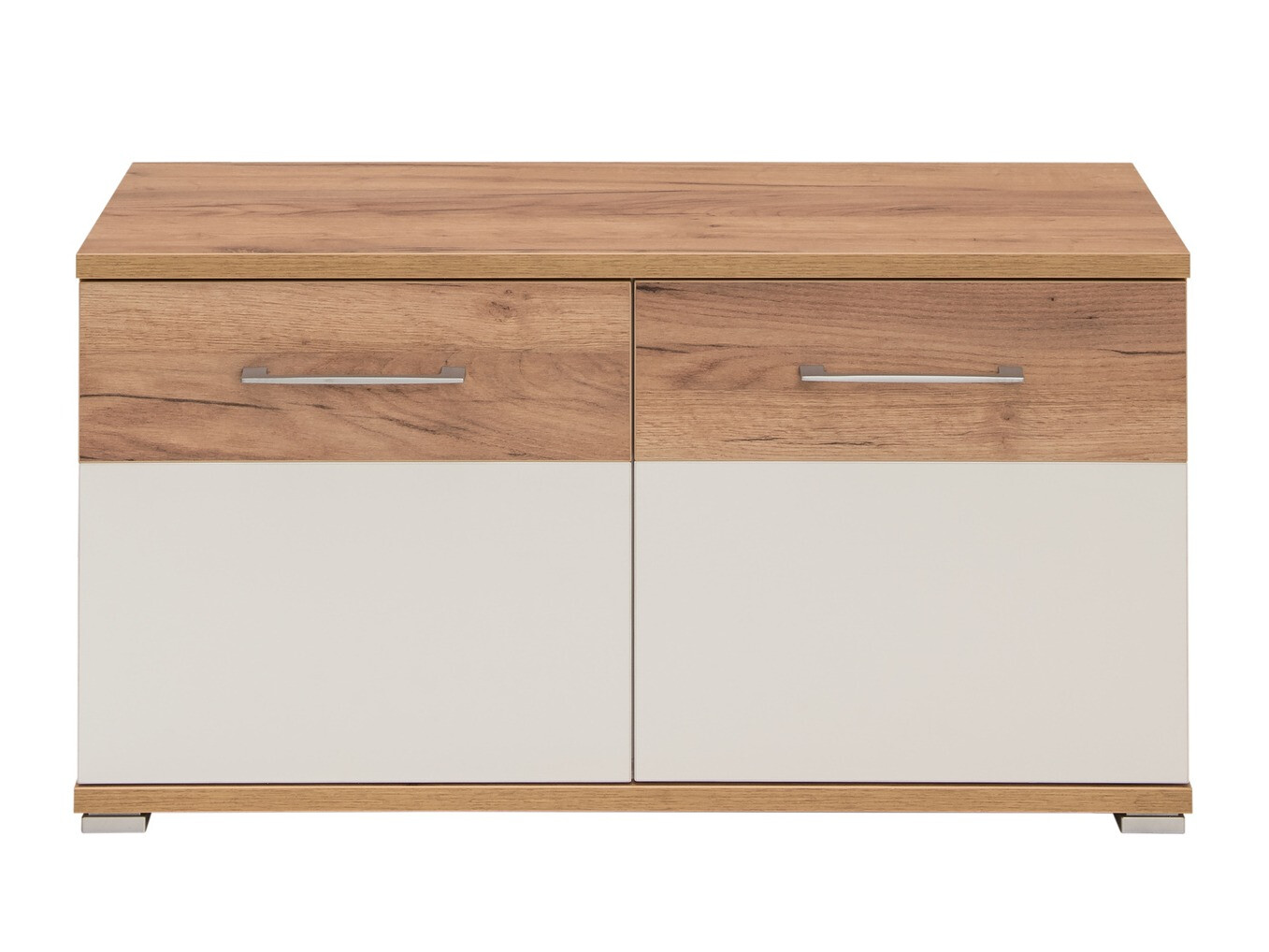 Ormarić za cipele Nuveno 102 (Bijela + Navarra hrast)