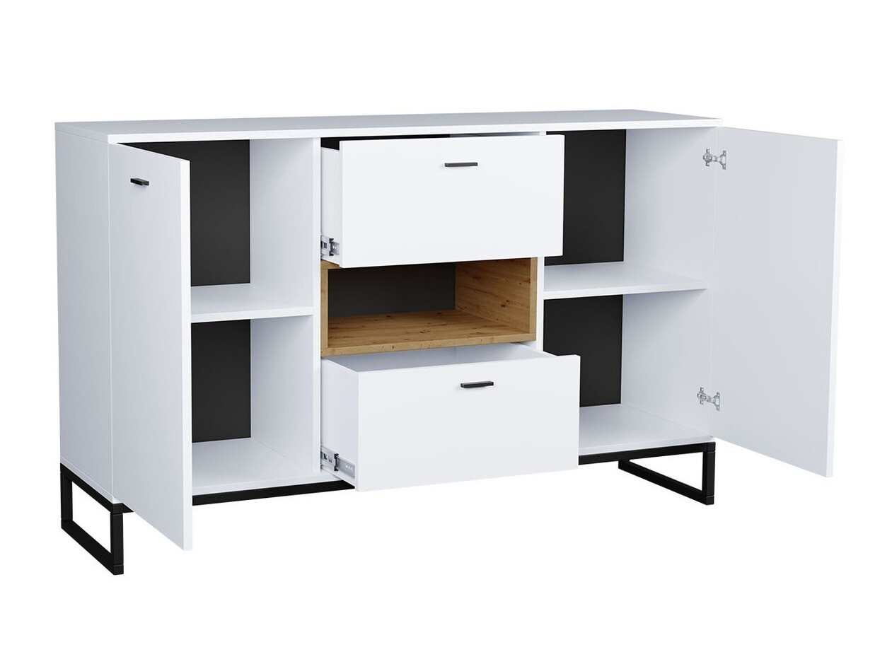 Set za kućni ured Baltesi 116 (Bijela + Artisan hrast)