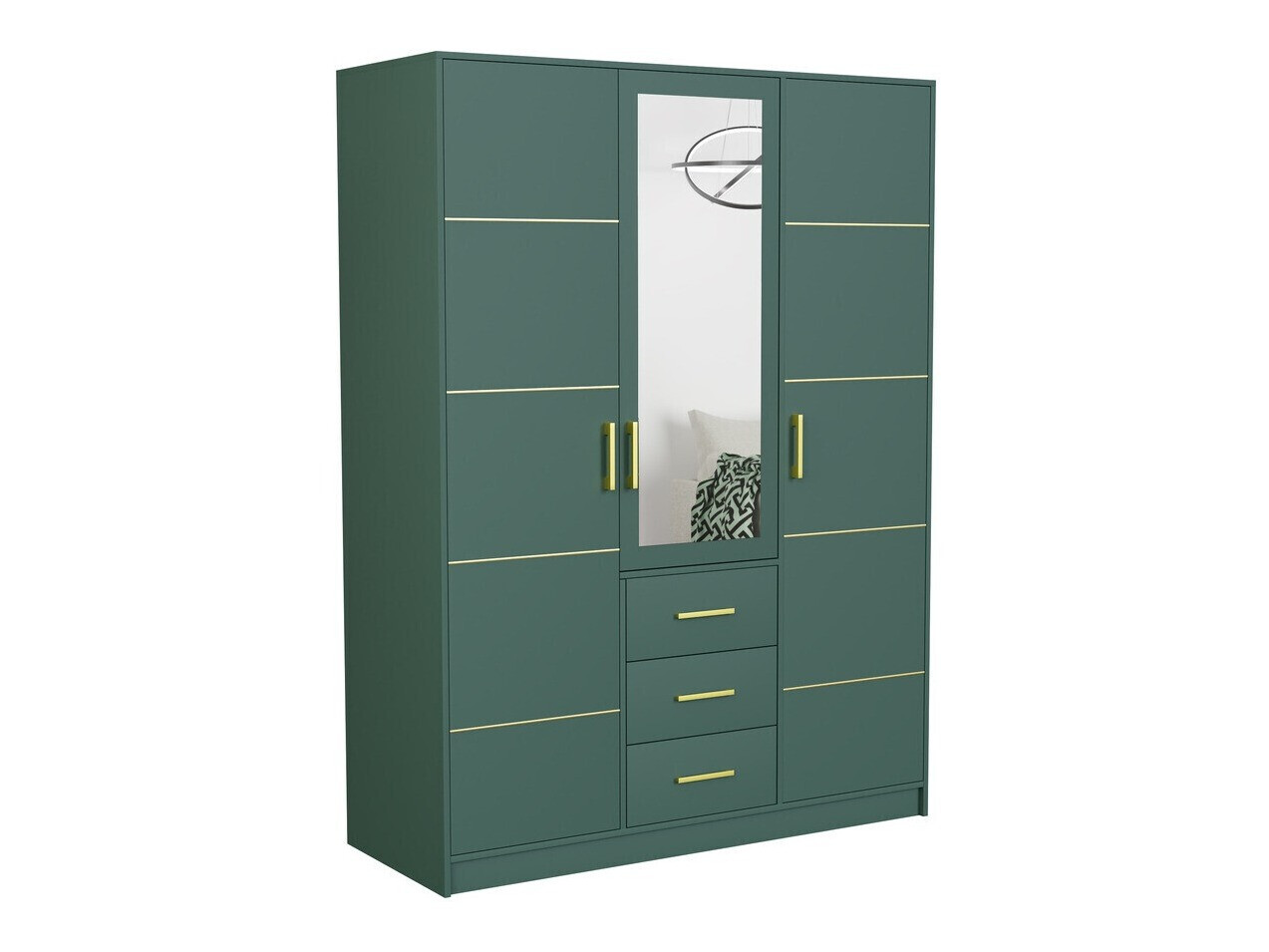 Set za spavaću sobu Dortivu 154 (Zelena + Inari 96)