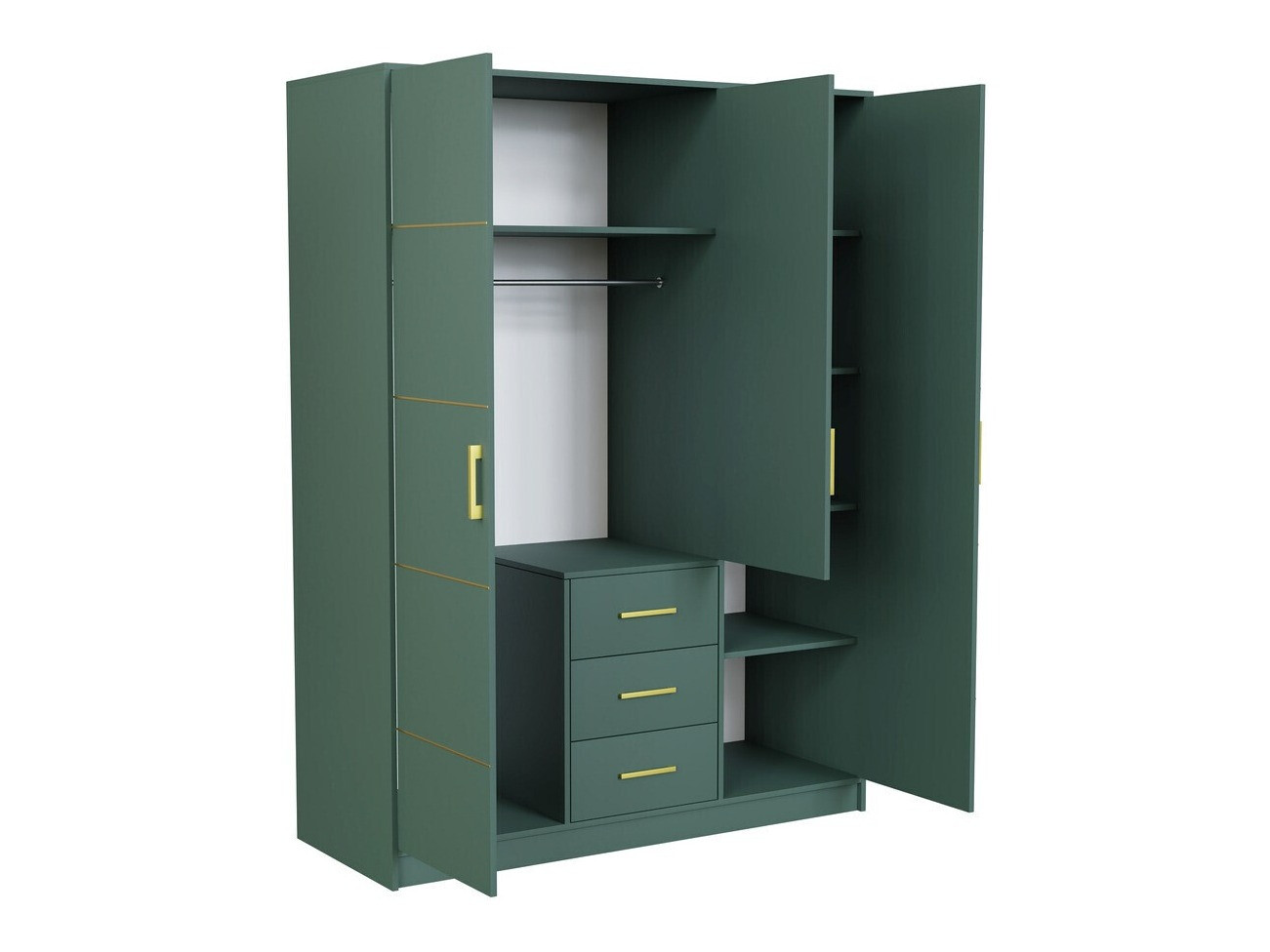 Set za spavaću sobu Dortivu 154 (Zelena + Inari 96)