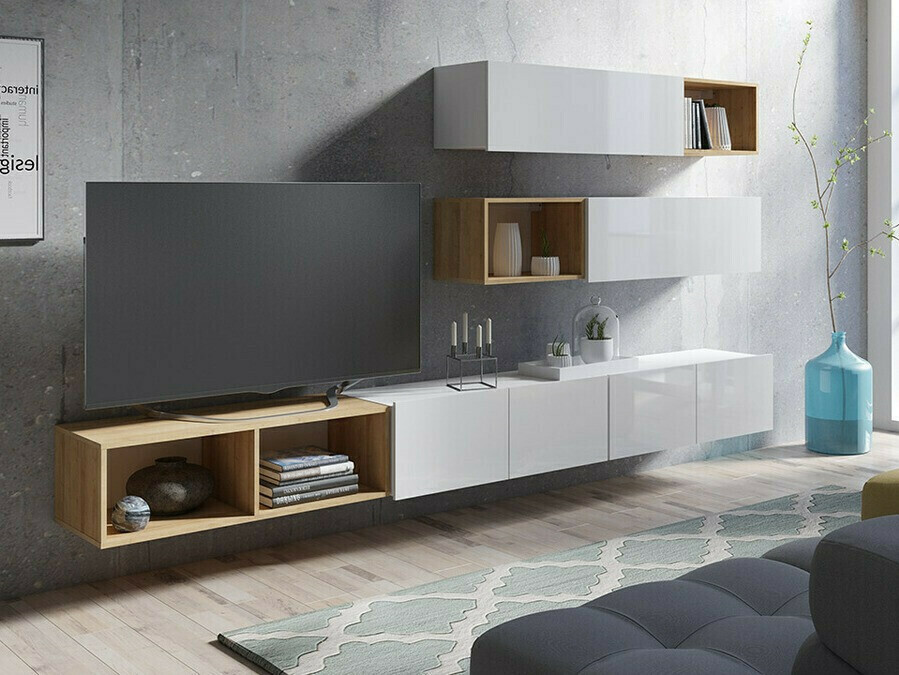 Zidna polica Tivdalu 141 (Zlatni hrast)