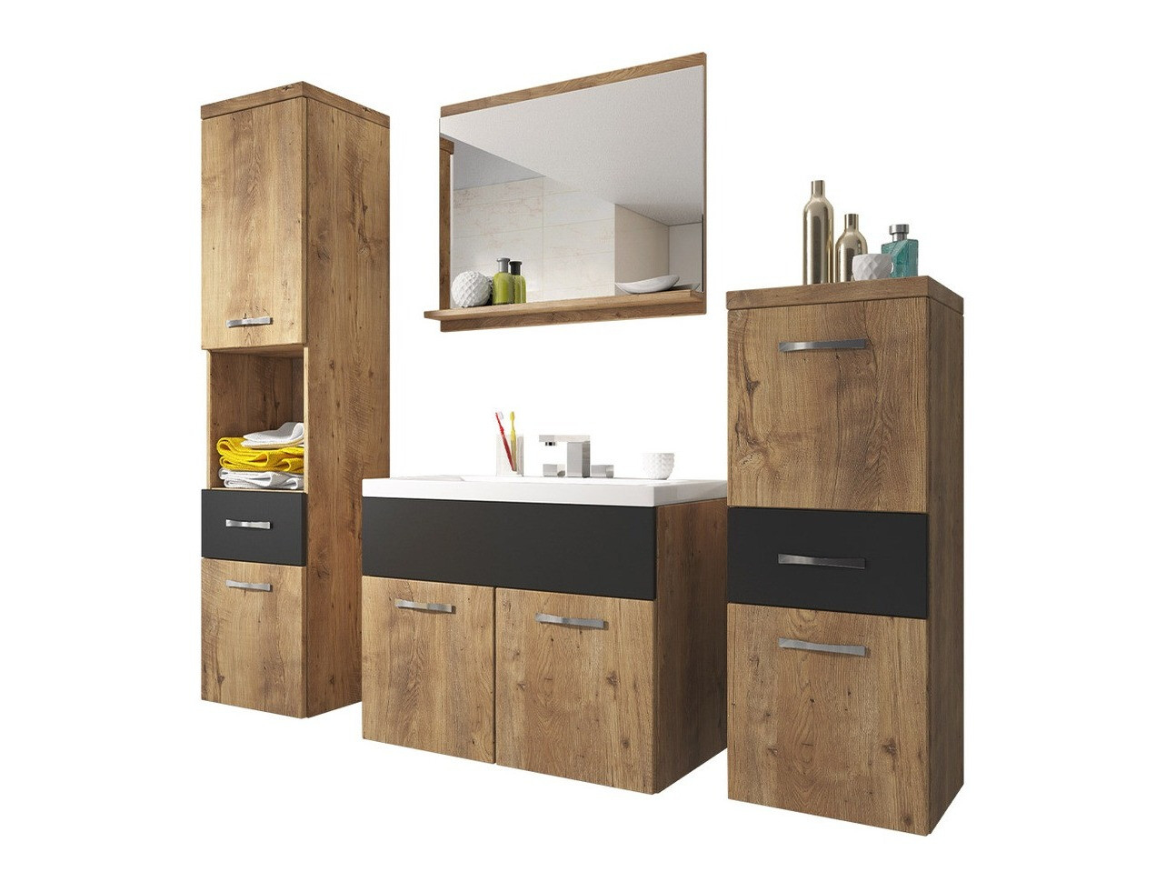 Kupaonski namještaj Sarasota 109 (Orah + Grafit)