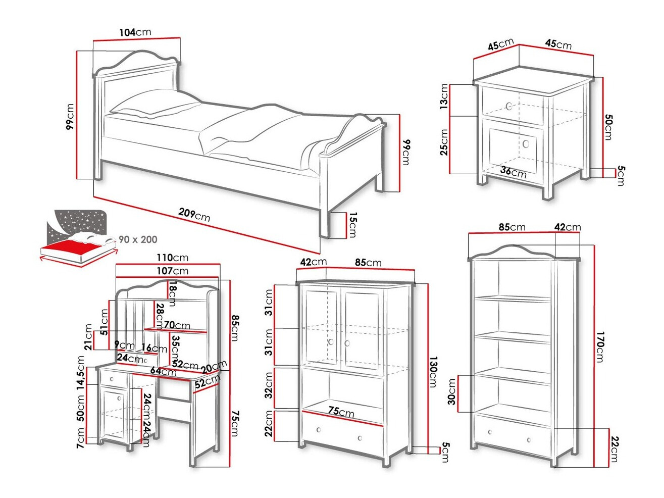 Set za dječju sobu Elblive 127
