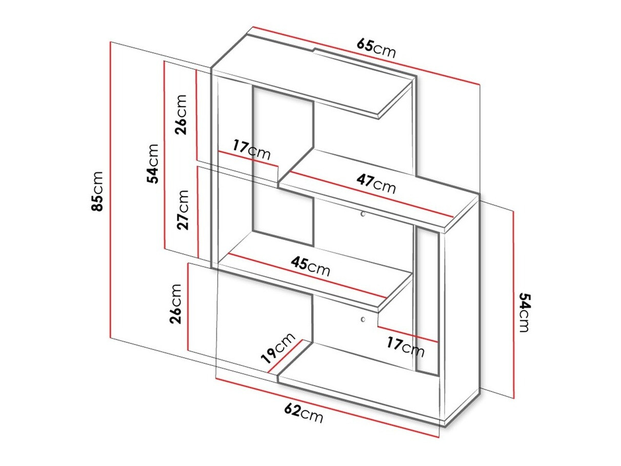Zidna polica Ogden 142