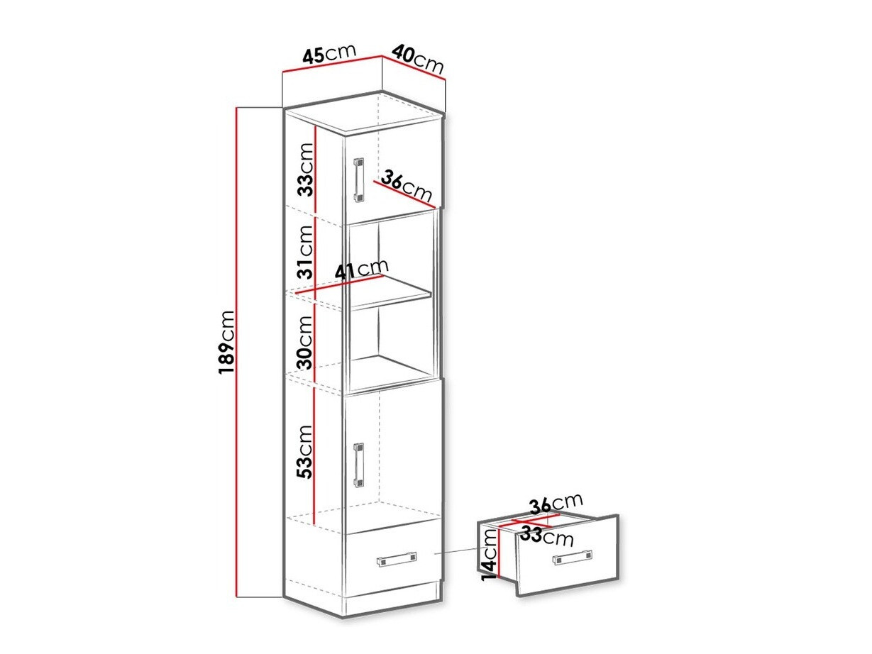 Polica Sorviru 104 (Bijela + Tirkiz)