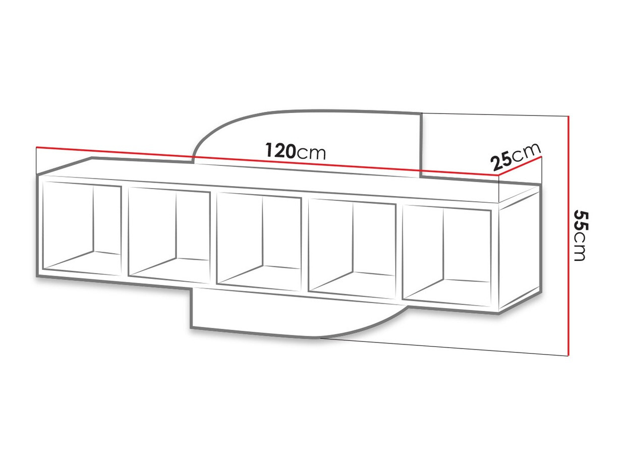 Zidna polica Tivlue 104