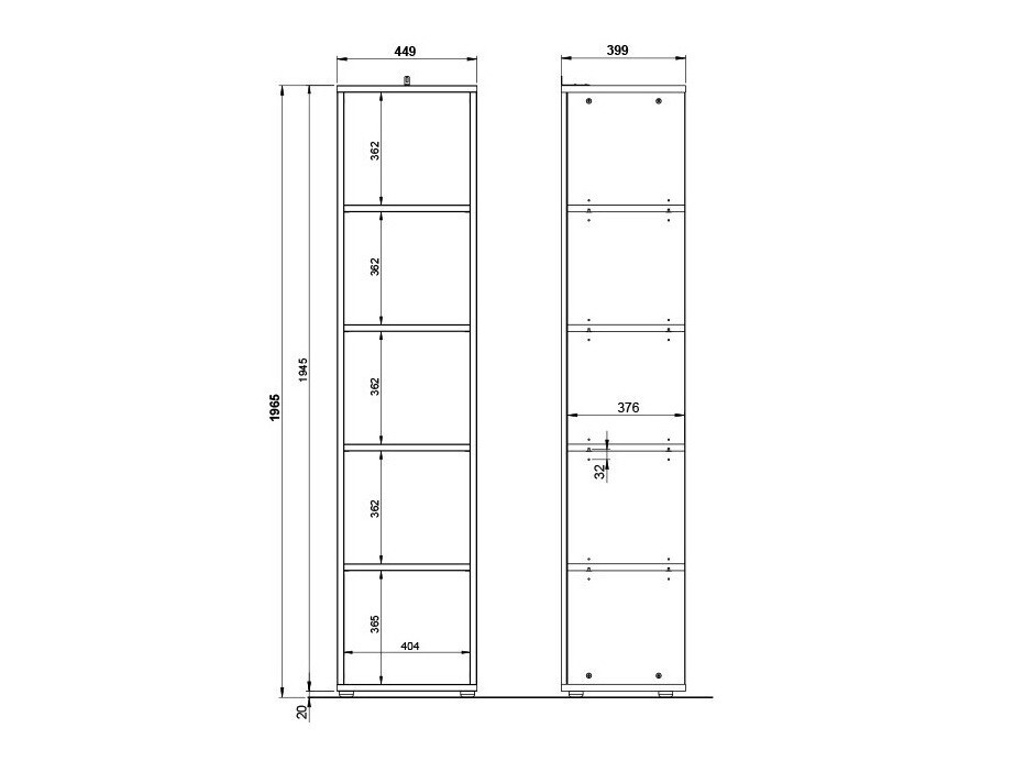 Polica Eliromo 104 (Grafit + Hrast Grandson)