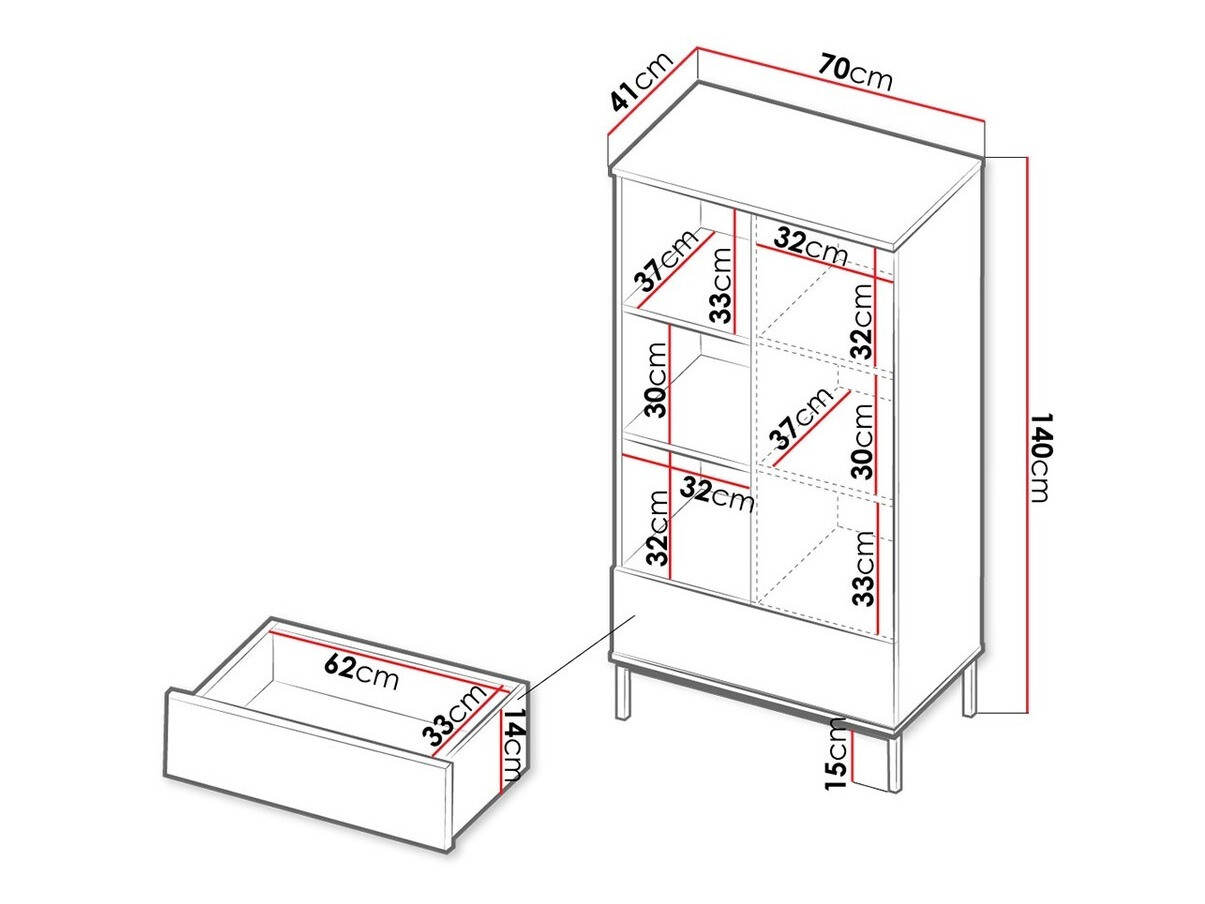 Polica Lomsore 103 (Crna)