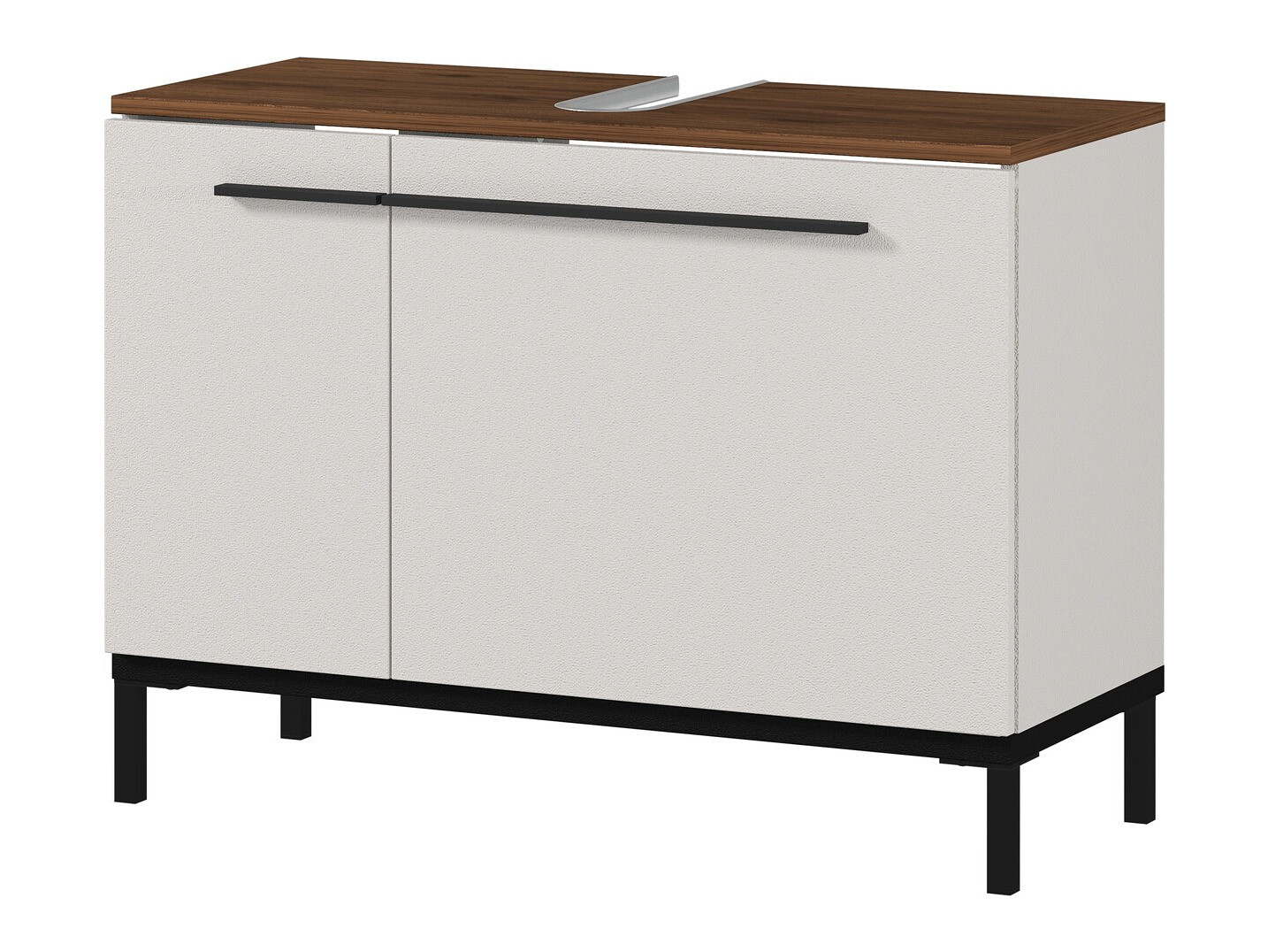 Samostojeći kupaonski ormarić za umivaonik Ruvlevu 100 (Svijetlo siva + Orah)