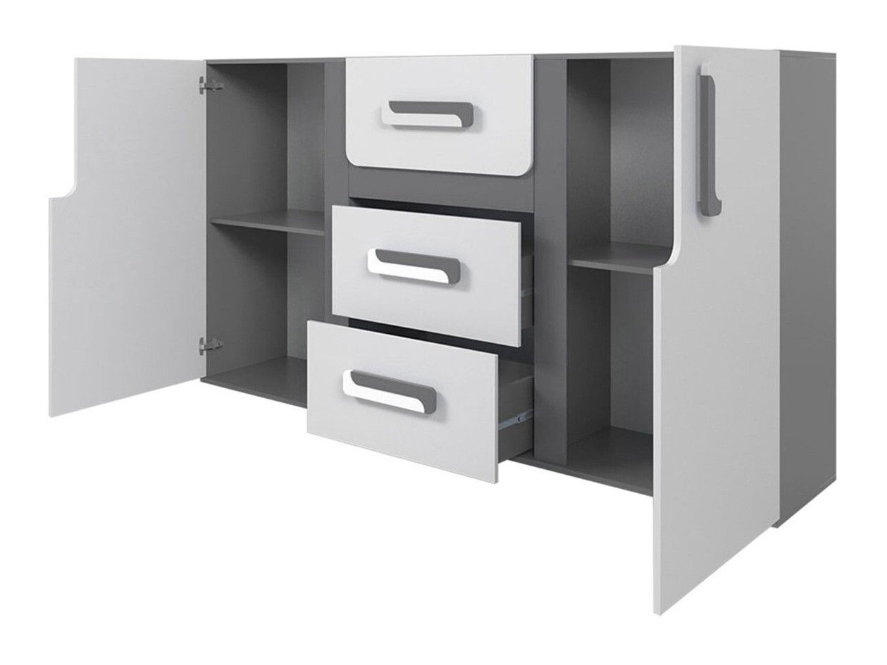 Set za dječju sobu Aviseve 107 (Antracit + Bijela)