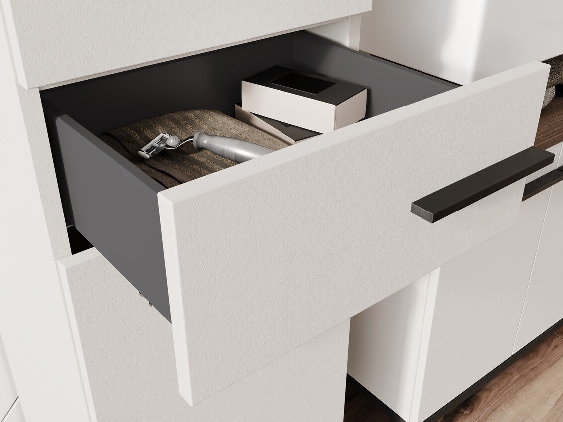 Samostojeći kupaonski ormarić Ruvlevu 101 (Svijetlo siva + Orah)