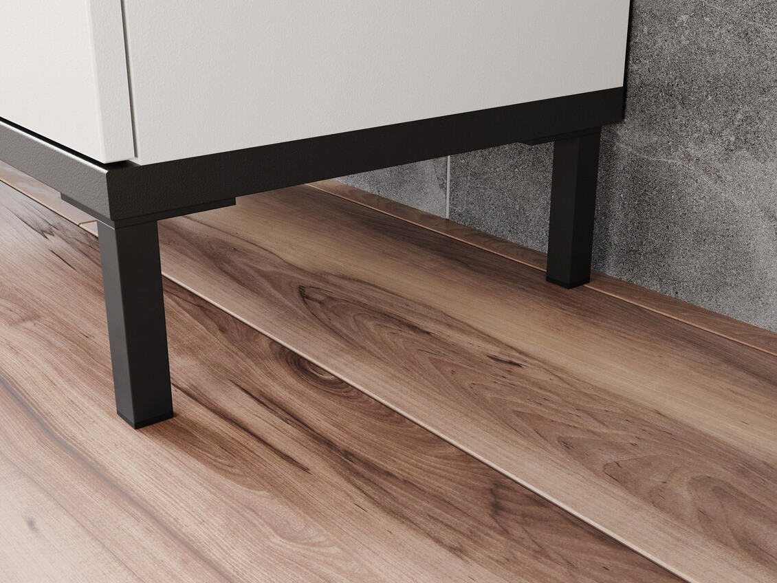 Samostojeći kupaonski ormarić Ruvlevu 101 (Svijetlo siva + Orah)